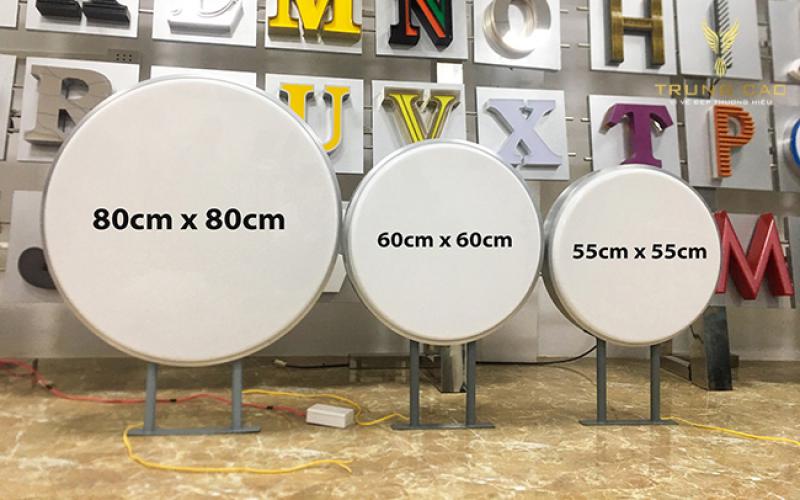 Hộp đèn mica hút nổi - tròn 2