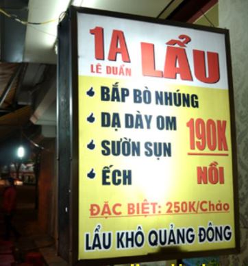 Hộp đèn bạt - không chân