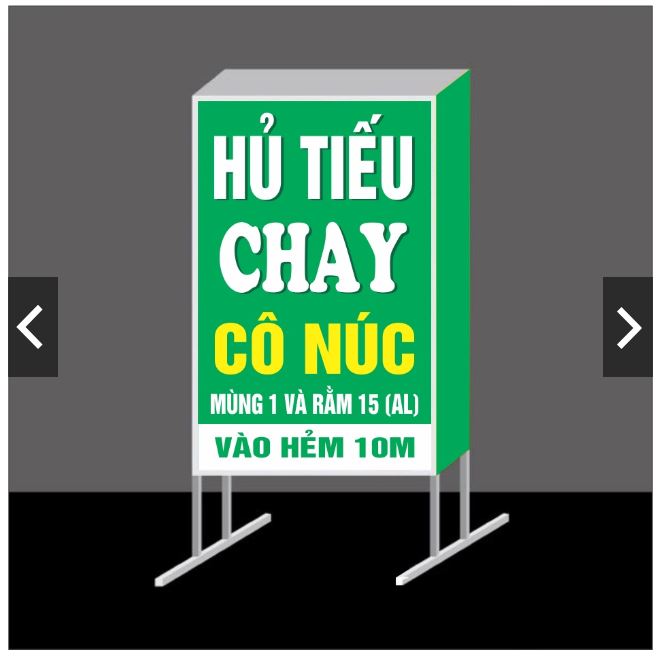 Hộp đèn hiflex 1 mặt, có chân 3