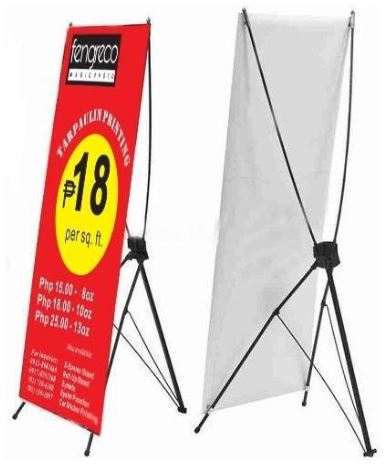 Standee nhôm chân chữ X