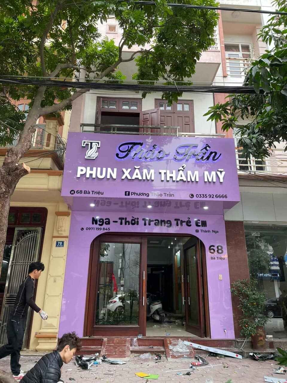 Bảng hiệu alu bóng chữ mica ca có đèn 2