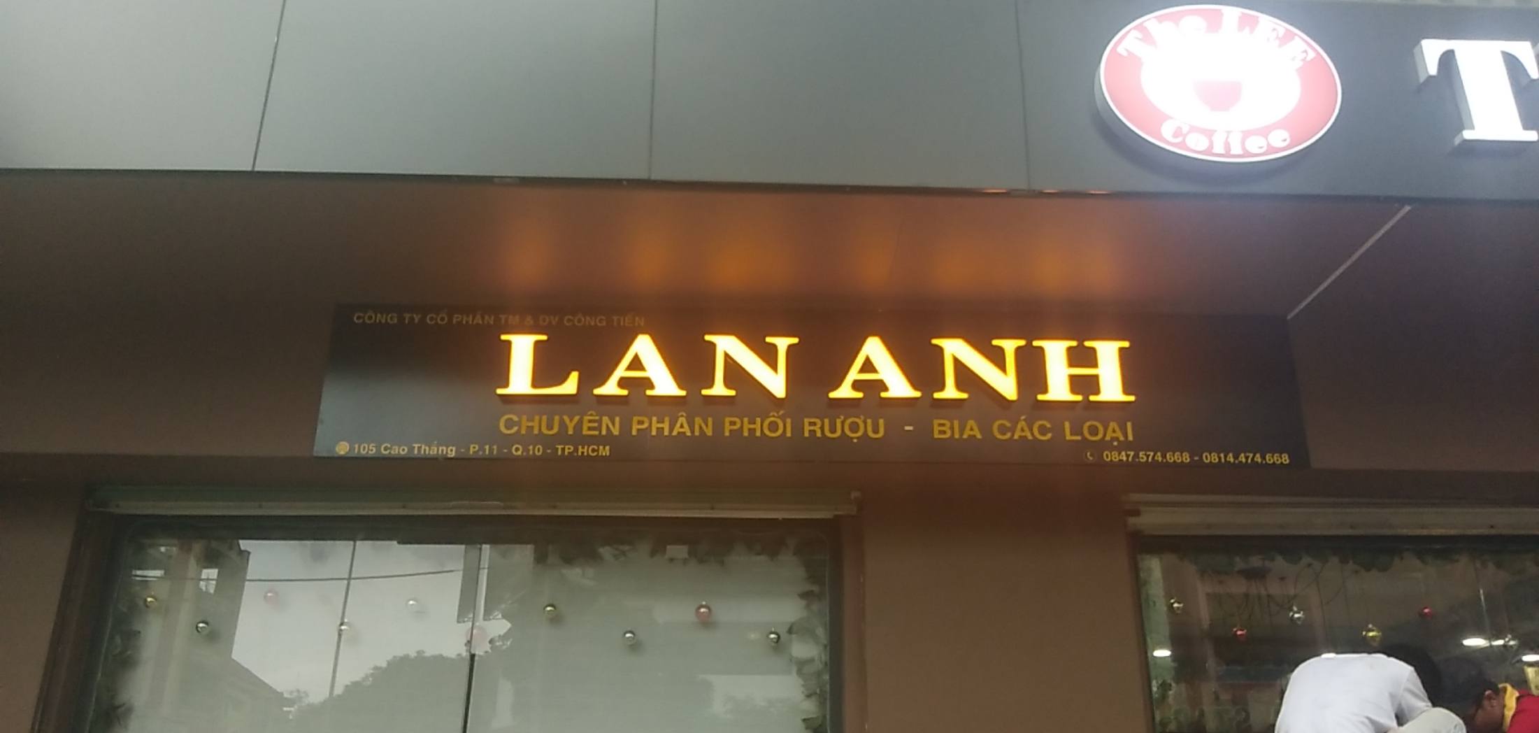 Bảng hiêu alu chữ mica có đèn led sáng mặt 2
