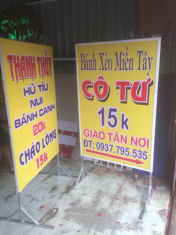 bảng hiệu đứng 2 mặt giá rẻ 2
