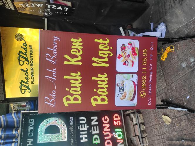 biển hiệu bạt có chân, không đèn đơn giản, giá rẻ 2