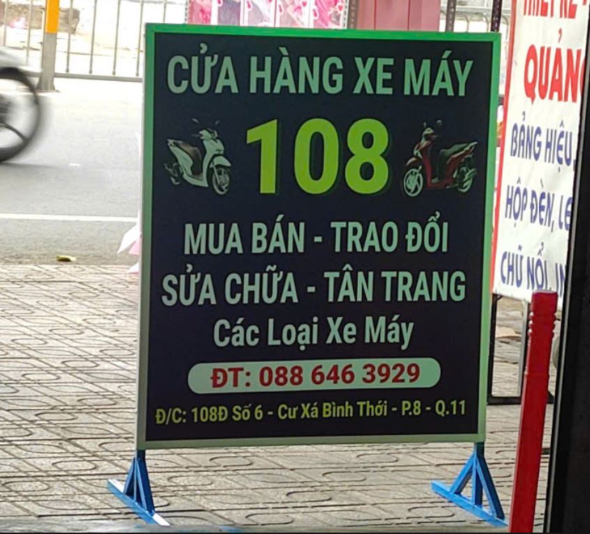 biển vẫy bạt 2 mặt, có chân giá rẻ