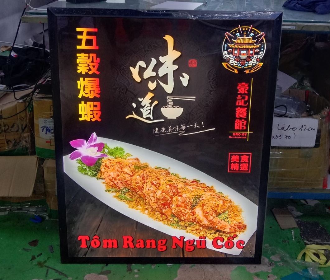 hộp đèn menu siêu mỏng giá rẻ - dễ thay nội dung 2