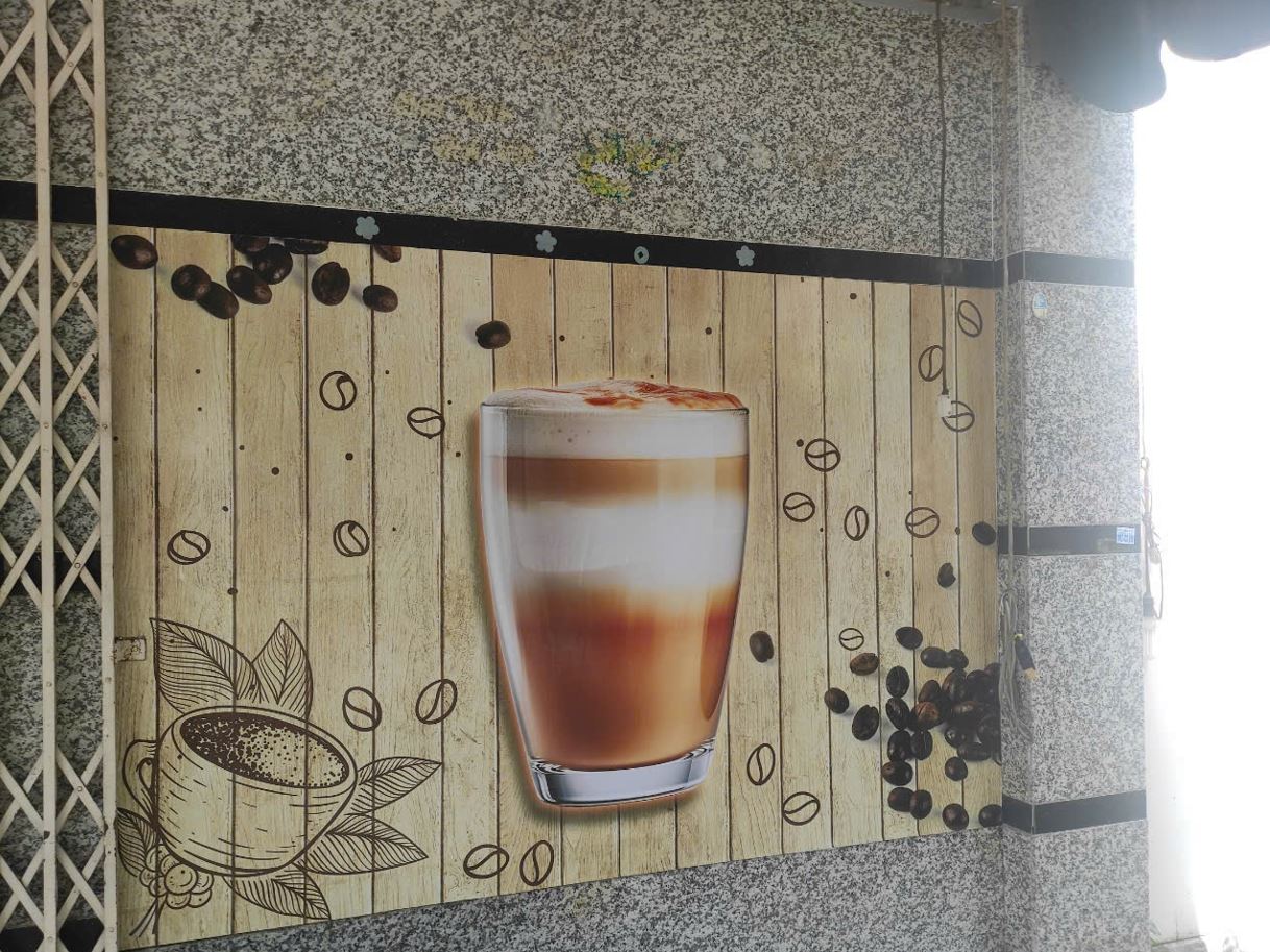 in decal dán lên nền alu, ốp tường 2
